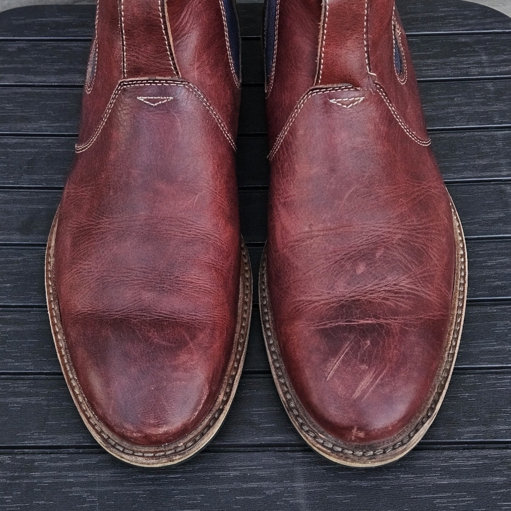 Florsheim Cabin Gore Boot In Chestnut Brown Pull On Leather Shoes Mens Size 10 D - Picture 5 of 16